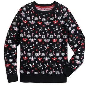 DISNEY DIsney Parks Holiday "Ugly" Sweater Black Crewneck Mickey Ears